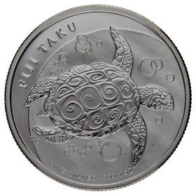 Moneda Fiji 2 Dólares Tortuga Plata 2013 1oz