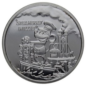 Moneda Fiji 0,5 Dólares Steamboat Willie Plata 2024 1oz