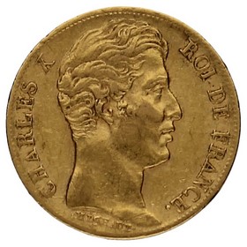 Moneda Francia 20 Francos Oro 1828 A-París 6,44g