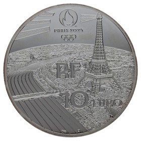 Moneda Francia 10 Euros JJOO Judo Plata 2021 París 22,20g
