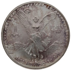 Moneda México 1 Onza Libertad Plata 1992 Mo-México 31,09g