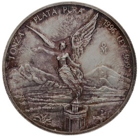 Moneda México 1 Onza Libertad Plata 1996 Mo-México 31,09g