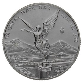 Moneda México 1/4 Onza Libertad Plata 2014 Mo-México 1/4oz