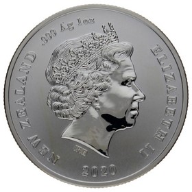 Moneda Nueva Zelanda 1 Dólar Chathan Island Crested Penguin Plata 2020 1oz