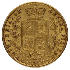 Moneda Reino Unido 1 Soberano Oro 1866 7,96g