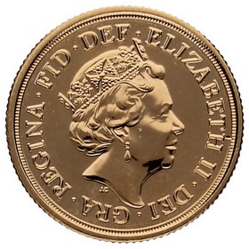 Moneda Reino Unido 1 Soberano Jubileo de Platino Oro 2022 7,99g