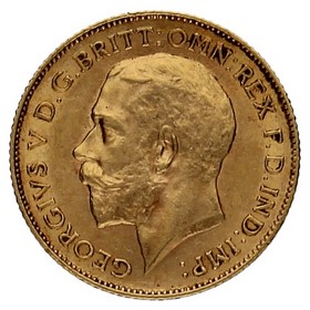 Moneda Reino Unido 1/2 Soberano Oro 1911 3,99g