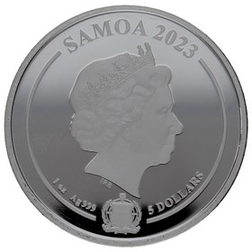 Moneda Samoa 5 Dólares Aquaman Plata 2023 1oz