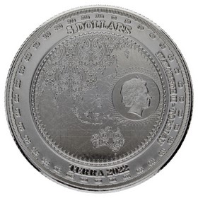 Moneda Tokelau 5 Dólares Terra Plata 2022 1oz