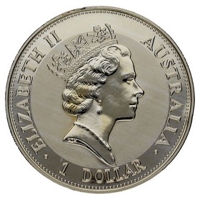 Moneda Australia 1 Dólar Kookaburra Plata 1992 1oz