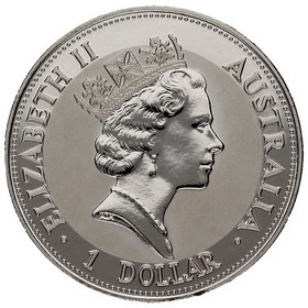 Moneda Australia 1 Dólar Kookaburra Plata 1993 1oz