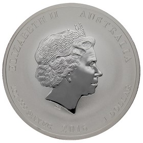 Moneda Australia 1 Dólar Año del Mono Plata 2016 P-Perth 1oz