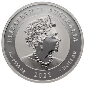 Moneda Australia 1 Dólar Mitos Chinos y Leyendas - Dragón Plata 2021 1oz