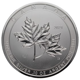 Moneda Canadá 50 Dólares Mapple Leaf Plata 2021 10oz