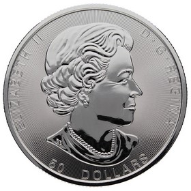 Moneda Canadá 50 Dólares Mapple Leaf Plata 2021 10oz