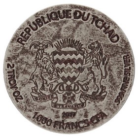 Moneda Chad 1000 Francos CFA ERS Ramsés II Afterlife Plata 2017 2oz