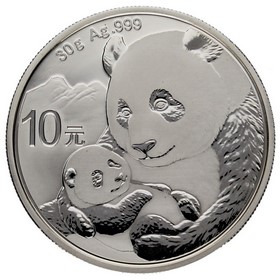 Moneda China 10 Yuanes Panda Plata 2019 30g