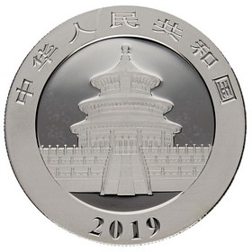 Moneda China 10 Yuanes Panda Plata 2019 30g