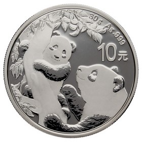 Moneda China 10 Yuanes Panda Plata 2021 30g