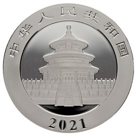 Moneda China 10 Yuanes Panda Plata 2021 30g
