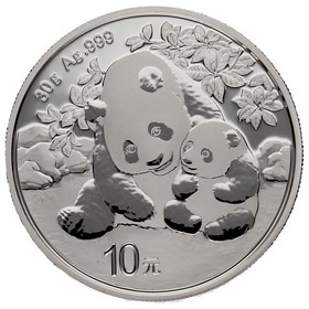 Moneda China 10 Yuanes Panda Plata 2024 30g