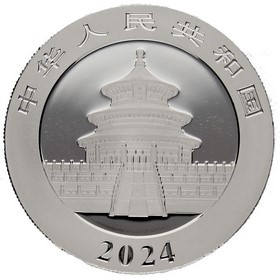 Moneda China 10 Yuanes Panda Plata 2024 30g