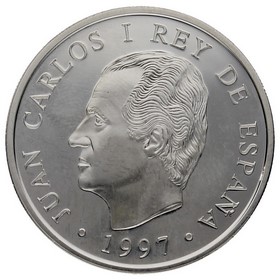 Moneda 1000 Pesetas 100 Años muerte Antonio Cánovas del Castillo Plata 1997 M-Madrid 13,50g