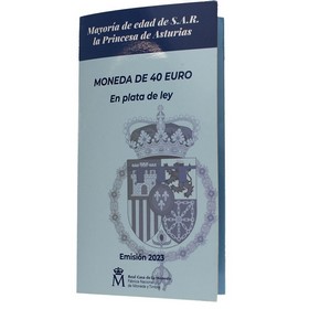 Moneda 40 Euros Mayoría de edad de S.A.R. la Princesa de Asturias Plata 2023 M-Madrid 18g