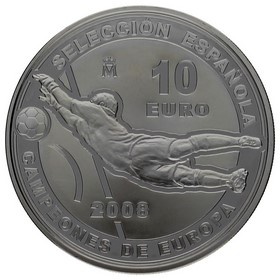 Moneda 10 Euros Campeones de Europa 2008 Plata 2008 M-Madrid 27g
