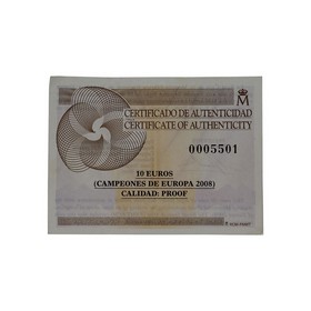 Moneda 10 Euros Campeones de Europa 2008 Plata 2008 M-Madrid 27g