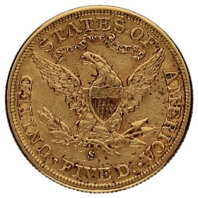 Moneda Estados Unidos 5 Dólares Coronet Head Oro 1899 S-San Francisco 8,33g