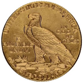 Moneda Estados Unidos 5 Dólares Indian Head Oro 1909 D-Denver 8,35g