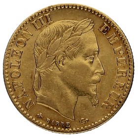 Moneda Francia 10 Francos Oro 1868 A-París 3,20g
