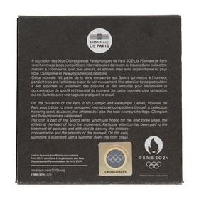 Moneda Francia 10 Euros París 2024 - Natación Plata 2021 París 22,20g