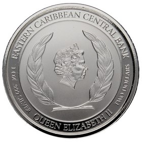 Moneda Granada 2 Dólares Plata 2021 1oz