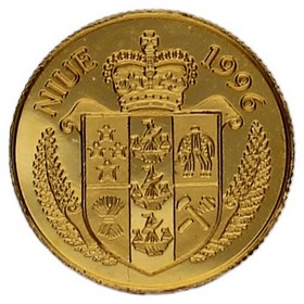 Moneda Niue 25 Dólares Proteger nuestro mundo Oro 1996 1,23g