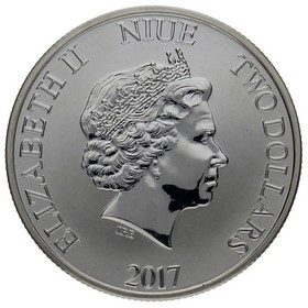 Moneda Niue 2 Dólares Darth Vader Plata 2017 1oz