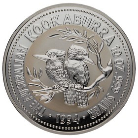 Moneda Australia 10 Dólares Kookaburra Plata 1994 10oz
