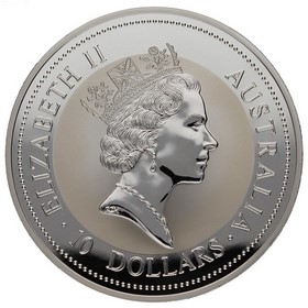 Moneda Australia 10 Dólares Kookaburra Plata 1994 10oz