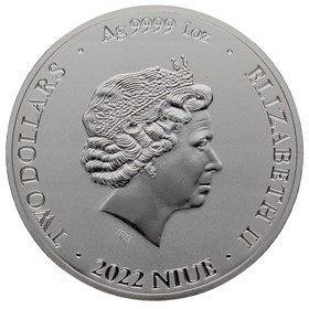 Moneda Niue 2 Dólares Bitcoin Plata 2022 1oz