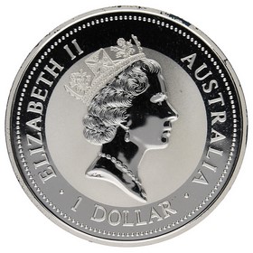 Moneda Australia 1 Dollar Kookaburra Plata 1997 1oz