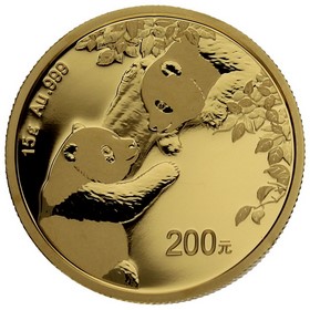 Moneda China 200 Yuans Panda Oro 2023 15g