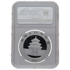 Moneda China 10 Yuans Panda MS69 Plata 2002 1oz