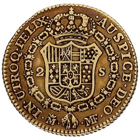 Moneda Carlos IV 2 Escudos Oro 1793 M MF 6,78g