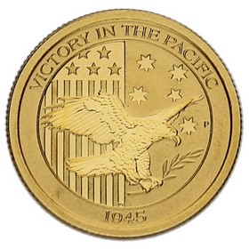 Moneda Australia 15 Dollars Victoria del Pacífico 1945 Oro 2017 1/10oz