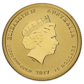 Moneda Australia 15 Dollars Victoria del Pacífico 1945 Oro 2017 1/10oz