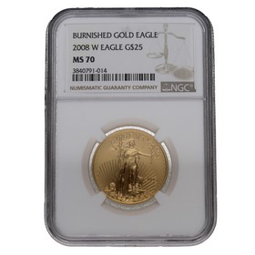 Moneda Estados Unidos 25 Dollars American Eagle MS70 Oro 2008 1/2oz
