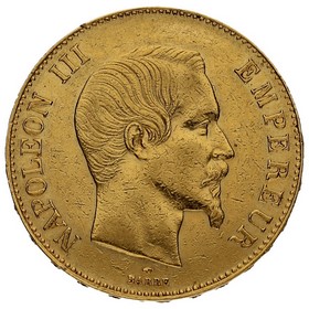 Moneda Francia 100 Francos Oro 1858 32,26g