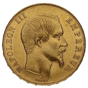 Moneda Francia 50 Francos Oro 1857 A 16,10g