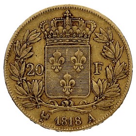 Moneda Francia 20 Francos  Oro 1818 A 6,39g